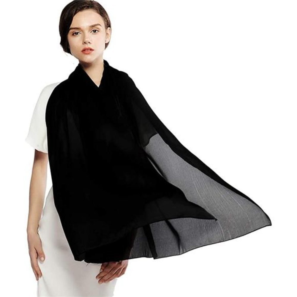Pashmina Shawls Wraps For Evening Black